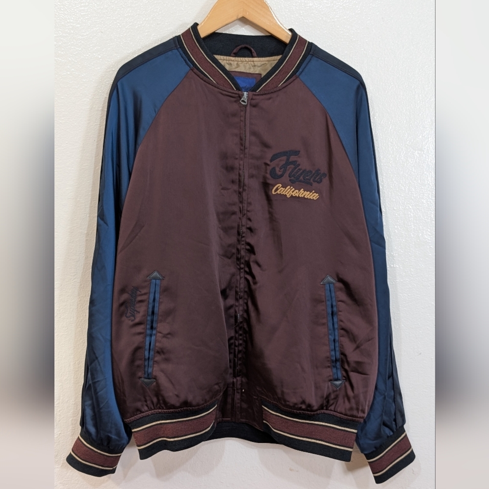Superdry Brown and Blue Bomber Jacket